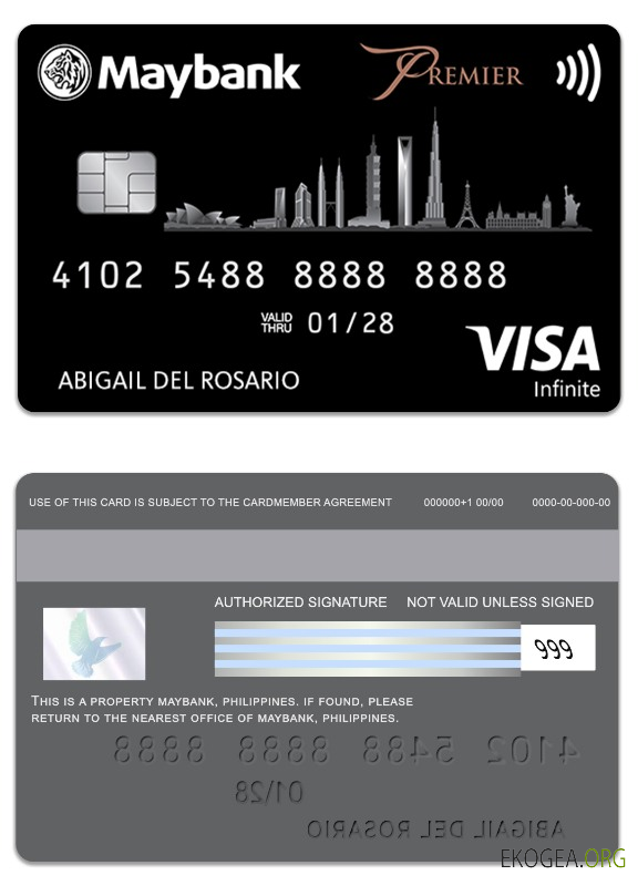 Carte Visa Infinite Philippines MayBank